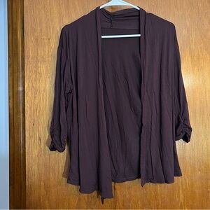 Cardigan for women curled in the hand with a pointed front fall